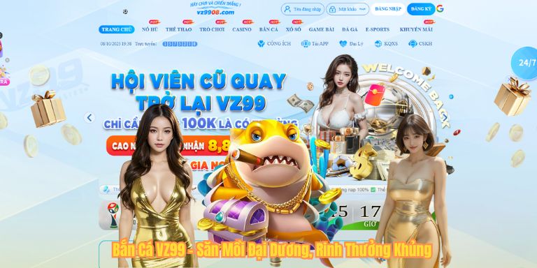 Bắn Cá VZ99 – Săn Mồi Đại Dương, Rinh Thưởng Khủng