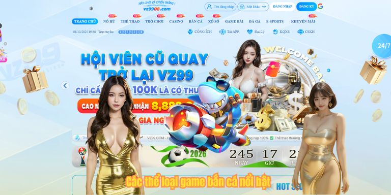 Các thể loại game bắn cá nổi bật