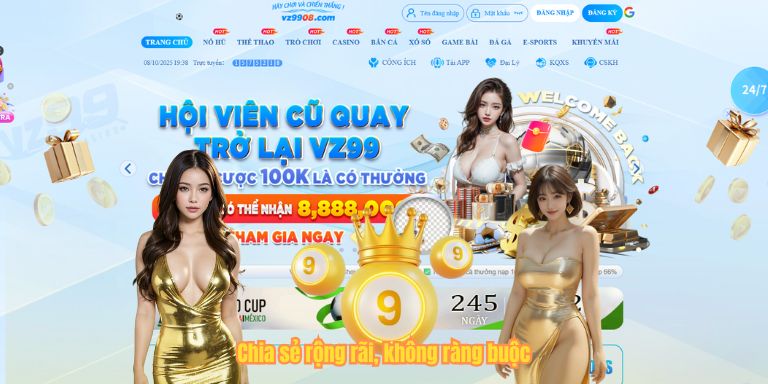 Chia sẻ rộng rãi, không ràng buộc
