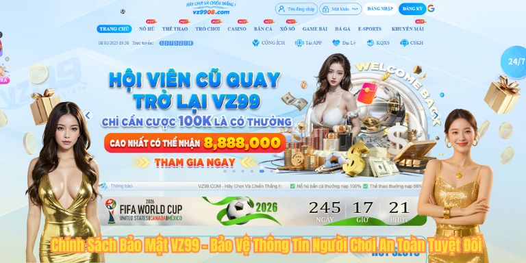Chính Sách Bảo Mật VZ99 – Bảo Vệ Thông Tin Người Chơi An Toàn Tuyệt Đối