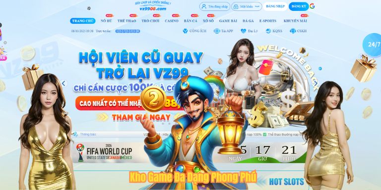 ĐĂNG KÝ VZ99 Kho Game Đa Dạng Phong Phú